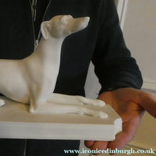 Load image into Gallery viewer, LARGE and Beautifully Modelled Antique Parian Model of a Reclining Greyhound. 11 1/2 inches
