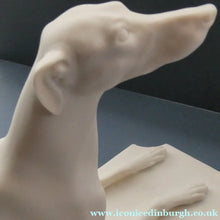 Load image into Gallery viewer, LARGE and Beautifully Modelled Antique Parian Model of a Reclining Greyhound. 11 1/2 inches
