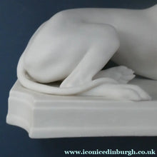 Load image into Gallery viewer, LARGE and Beautifully Modelled Antique Parian Model of a Reclining Greyhound. 11 1/2 inches - British Ceramics
