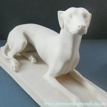 Load image into Gallery viewer, LARGE and Beautifully Modelled Antique Parian Model of a Reclining Greyhound. 11 1/2 inches - British Ceramics
