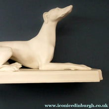 Load image into Gallery viewer, LARGE and Beautifully Modelled Antique Parian Model of a Reclining Greyhound. 11 1/2 inches
