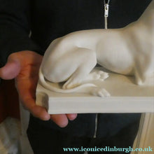 Load image into Gallery viewer, LARGE and Beautifully Modelled Antique Parian Model of a Reclining Greyhound. 11 1/2 inches
