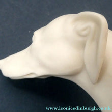 Load image into Gallery viewer, LARGE and Beautifully Modelled Antique Parian Model of a Reclining Greyhound. 11 1/2 inches
