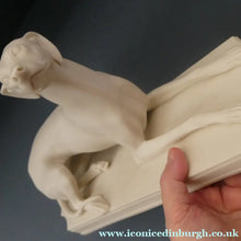 Load image into Gallery viewer, LARGE and Beautifully Modelled Antique Parian Model of a Reclining Greyhound. 11 1/2 inches
