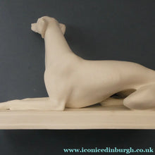Load image into Gallery viewer, LARGE and Beautifully Modelled Antique Parian Model of a Reclining Greyhound. 11 1/2 inches
