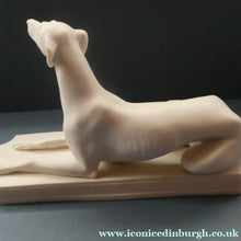 Load image into Gallery viewer, LARGE and Beautifully Modelled Antique Parian Model of a Reclining Greyhound. 11 1/2 inches
