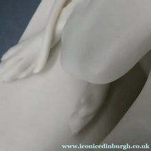 Load image into Gallery viewer, LARGE and Beautifully Modelled Antique Parian Model of a Reclining Greyhound. 11 1/2 inches
