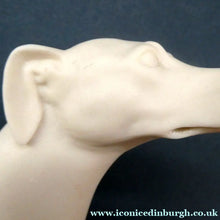 Load image into Gallery viewer, LARGE and Beautifully Modelled Antique Parian Model of a Reclining Greyhound. 11 1/2 inches
