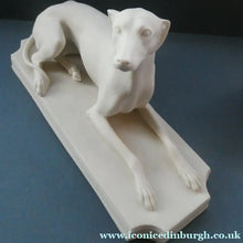 Load image into Gallery viewer, LARGE and Beautifully Modelled Antique Parian Model of a Reclining Greyhound. 11 1/2 inches - British Ceramics

