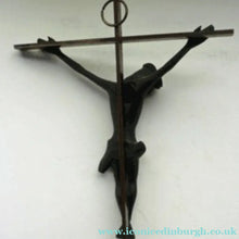 Load image into Gallery viewer, Large and Very Sculptural Crucifixion Model. Unique Cast Bronze of Vintage Design/ Made in Germany.
