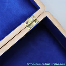Load image into Gallery viewer, LARGE Antique 19th Century MAUCHLINE Ware Box. View of a Scottish Waterfall on the Lid
