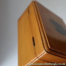 Load image into Gallery viewer, LARGE Antique 19th Century MAUCHLINE Ware Box. View of a Scottish Waterfall on the Lid
