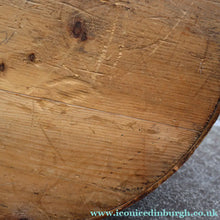 Load image into Gallery viewer, Antique 19th Century Scandinavian Bentwood Box with Prickwork/ Pokerwork Decoration. 16 inches diameter

