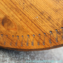 Load image into Gallery viewer, Antique 19th Century Scandinavian Bentwood Box with Prickwork/ Pokerwork Decoration. 16 inches diameter

