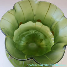 Load image into Gallery viewer, LARGE Bohemian Glass KRALIK Vase with Striefen and Flecken Decoration, c 1899
