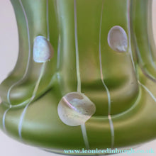 Load image into Gallery viewer, LARGE Bohemian Glass KRALIK Vase with Striefen and Flecken Decoration, c 1899
