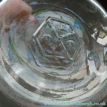 Load image into Gallery viewer, Large Antique Clear Glass Chemist Bottle. PULV: PUMICE: with Original Foil Label and Ball Stopper
