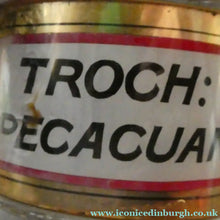 Load image into Gallery viewer, Large Antique Clear Glass Chemist Bottle. TROCH: IPECACUAN: with Original Foil Label and Ball Stopper
