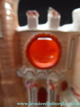 Load image into Gallery viewer, LARGE Antique Flat Back Staffordshire Pottery Baronial Castle Watch Holder
