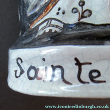 Load image into Gallery viewer, Large Antique French Quimper Faience Sculpture of Saint Barbe (Barbara)
