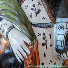 Load image into Gallery viewer, Large Antique French Quimper Faience Sculpture of Saint Barbe (Barbara)
