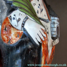 Load image into Gallery viewer, Large Antique French Quimper Faience Sculpture of Saint Barbe (Barbara)
