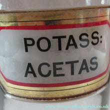 Load image into Gallery viewer, Antique Chemist Bottle with Ball Stopper and Foil Glass Covered Label
