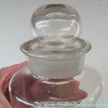 Load image into Gallery viewer, Antique Chemist Bottle with Ball Stopper and Foil Glass Covered Label
