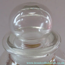 Load image into Gallery viewer, Antique Chemist Bottle with Ball Stopper and Foil Glass Covered Label

