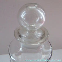 Load image into Gallery viewer, Antique Chemist Bottle with Ball Stopper and Foil Glass Covered Label
