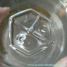 Load image into Gallery viewer, Large Antique Clear Glass Chemist Bottle. PULV: PUMICE: with Original Foil Label and Ball Stopper
