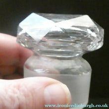Load image into Gallery viewer, Large Antique Clear Glass Chemist Bottle. TROCH: IPECACUAN: with Original Foil Label and Ball Stopper
