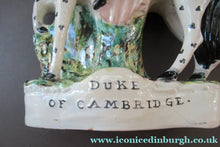 Load image into Gallery viewer, Antique Staffordshire Flatback Figurine. The Duke of Cambridge on Horseback
