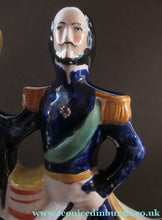 Load image into Gallery viewer, Antique Staffordshire Flatback Figurine. The Duke of Cambridge on Horseback
