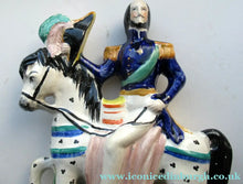 Load image into Gallery viewer, Antique Staffordshire Flatback Figurine. The Duke of Cambridge on Horseback
