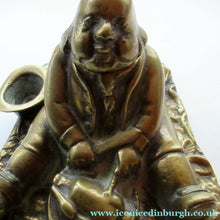 Load image into Gallery viewer, Antique Victorian Brass Inkwell of a Daniel Lambert
