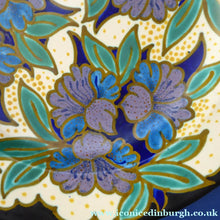 Load image into Gallery viewer, Large ART DECO Gouda Pottery Wall Plate or Charger. Rarer Hasler Pattern; c 1928
