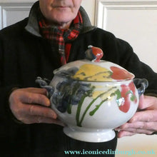 Load image into Gallery viewer, Large Art Pottery Lidded Tureen Designed in the 1980s by Janice Tachalenok
