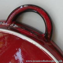 Load image into Gallery viewer, LARGE CERAMIC Villeroy &amp; Boch Oval Serving Tray. 1980s Granada Design with Red Glaze

