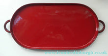 Load image into Gallery viewer, LARGE CERAMIC Villeroy &amp; Boch Oval Serving Tray. 1980s Granada Design with Red Glaze
