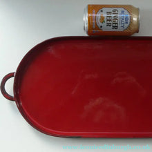 Load image into Gallery viewer, LARGE CERAMIC Villeroy &amp; Boch Oval Serving Tray. 1980s Granada Design with Red Glaze
