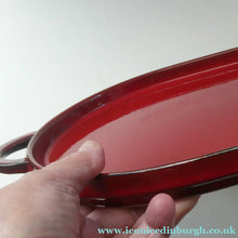 Load image into Gallery viewer, LARGE CERAMIC Villeroy &amp; Boch Oval Serving Tray. 1980s Granada Design with Red Glaze

