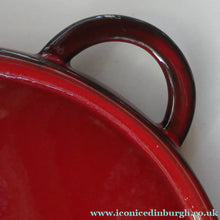 Load image into Gallery viewer, LARGE CERAMIC Villeroy &amp; Boch Oval Serving Tray. 1980s Granada Design with Red Glaze
