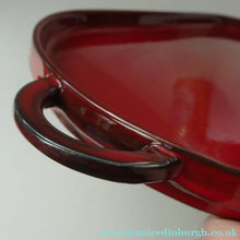 Load image into Gallery viewer, LARGE CERAMIC Villeroy &amp; Boch Oval Serving Tray. 1980s Granada Design with Red Glaze
