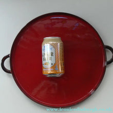 Load image into Gallery viewer, LARGE CERAMIC Villeroy &amp; Boch Round Serving Tray. 1980s Granada Design with Red Glaze
