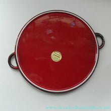 Load image into Gallery viewer, LARGE CERAMIC Villeroy &amp; Boch Round Serving Tray. 1980s Granada Design with Red Glaze
