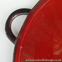 Load image into Gallery viewer, LARGE CERAMIC Villeroy &amp; Boch Round Serving Tray. 1980s Granada Design with Red Glaze
