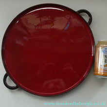 Load image into Gallery viewer, LARGE CERAMIC Villeroy &amp; Boch Round Serving Tray. 1980s Granada Design with Red Glaze
