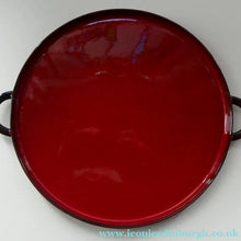 Load image into Gallery viewer, LARGE CERAMIC Villeroy &amp; Boch Round Serving Tray. 1980s Granada Design with Red Glaze
