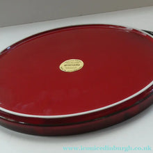 Load image into Gallery viewer, LARGE CERAMIC Villeroy &amp; Boch Round Serving Tray. 1980s Granada Design with Red Glaze
